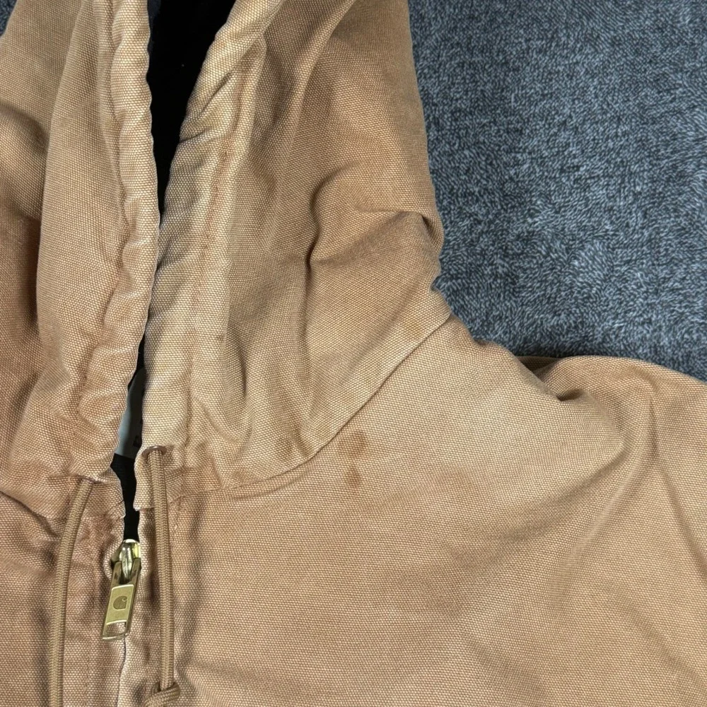 Vintage USA Made Carhartt J140 Active Jacket Brown Duck Canvas 3XL Tall